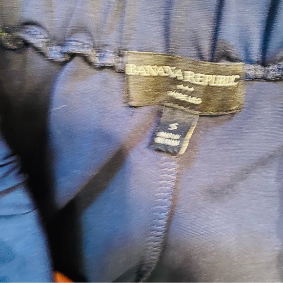 ⭐️ Banana Republic Blue Wide Leg Cropped Trouser Pants S - Picture 5 of 6